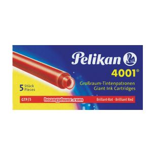 Hộp 5 ống mực đỏ cam Pelikan (loại dài)