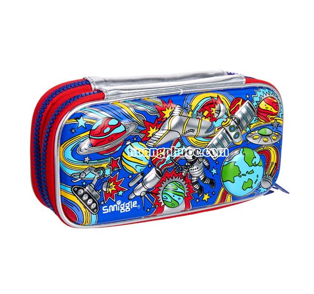 Pencil case Smiggle Double - Stack Navy