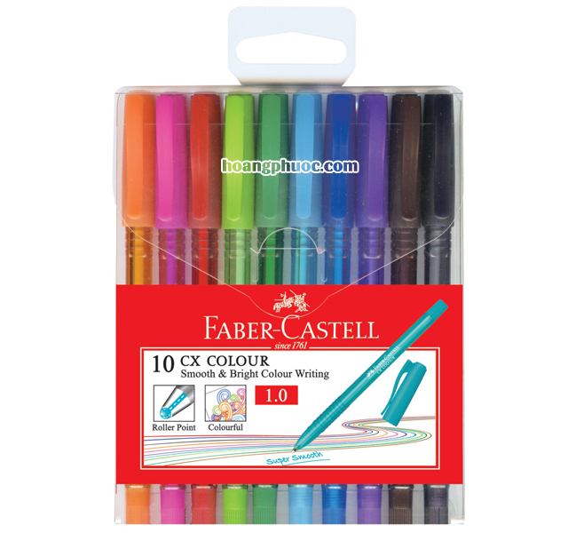 Faber Castell - Bút bi CX Colour 10 màu 1 mm