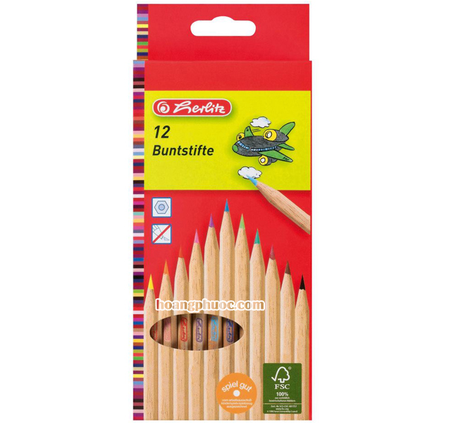Bút chì màu tự nhiên 12 màu